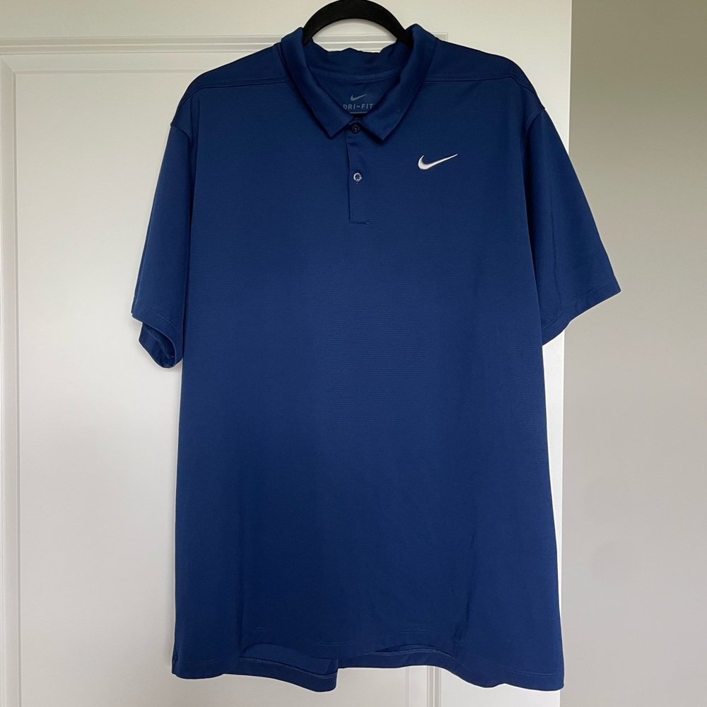 Nike Blue Athletic Polo Shirt